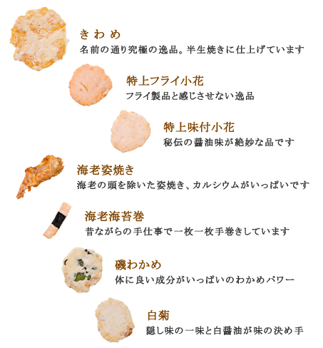 海老せんべい化粧箱詰合せ内容AKG-50